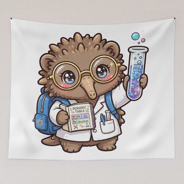 Item preview, Cute Echidna Chemistry Periodic Table Lab designed and sold by Wildlife-Walk.