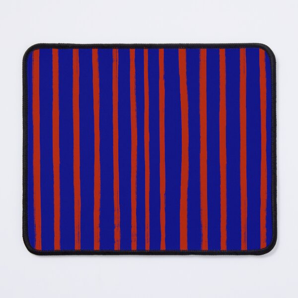Item preview, Red Brush Stroke Stripes Pattern on Blue designed and sold by OneThreeSix.