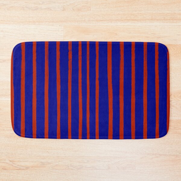 Item preview, Red Brush Stroke Stripes Pattern on Blue designed and sold by OneThreeSix.