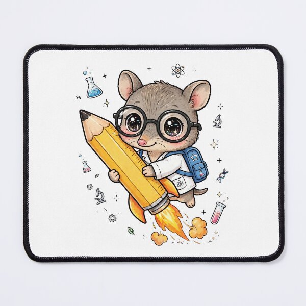 Item preview, Cute Bandicoot Science Pencil Rocket Ride designed and sold by Wildlife-Walk.