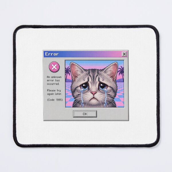 Item preview, Task Failed Successfully Retro 90s Computer Crying Cat designed and sold by CoolCrazyChaos.