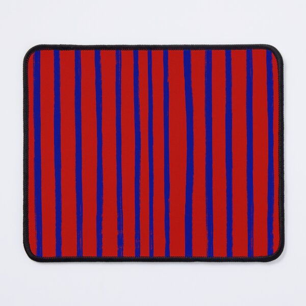 Item preview, Blue Brush Stroke Stripes Pattern on Red designed and sold by OneThreeSix.