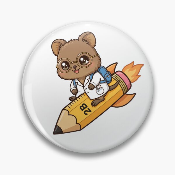 Item preview, Cute Quokka Riding Pencil Rocket Science designed and sold by Wildlife-Walk.
