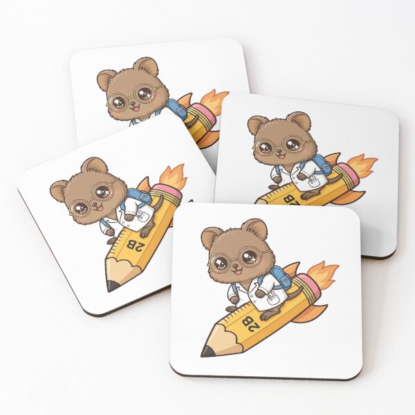 Item preview, Cute Quokka Riding Pencil Rocket Science designed and sold by Wildlife-Walk.
