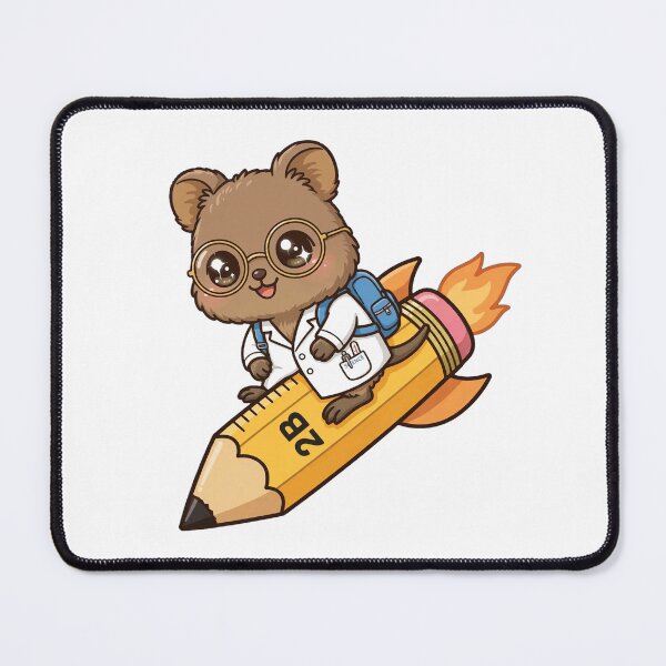 Item preview, Cute Quokka Riding Pencil Rocket Science designed and sold by Wildlife-Walk.