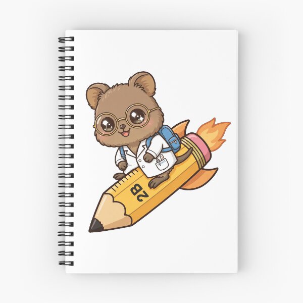 Item preview, Cute Quokka Riding Pencil Rocket Science designed and sold by Wildlife-Walk.