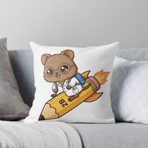 Item preview, Cute Quokka Riding Pencil Rocket Science designed and sold by Wildlife-Walk.
