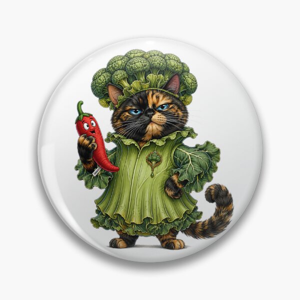 Item preview, Vegetarian by Choice — Funny Vegetable Cat designed and sold by flashARTstudio.