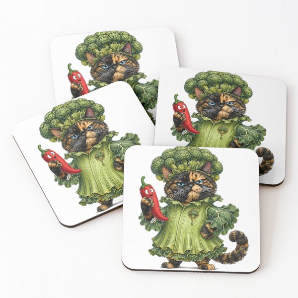 Item preview, Vegetarian by Choice — Funny Vegetable Cat designed and sold by flashARTstudio.