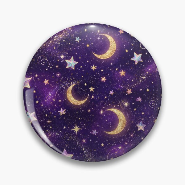 Item preview, Purple Galaxy Moon and Stars Pattern designed and sold by HiPatti.