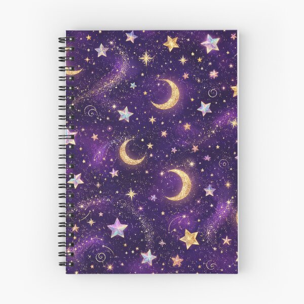 Item preview, Purple Galaxy Moon and Stars Pattern designed and sold by HiPatti.