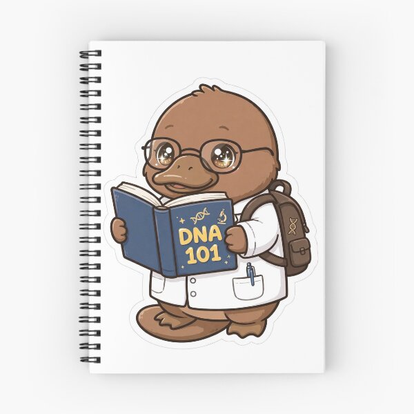 Item preview, Cute Platypus Reading DNA 101 Book designed and sold by Wildlife-Walk.