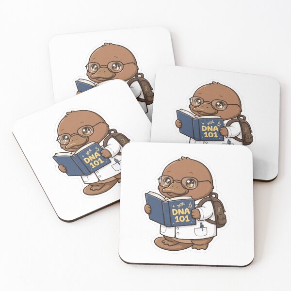 Item preview, Cute Platypus Reading DNA 101 Book designed and sold by Wildlife-Walk.