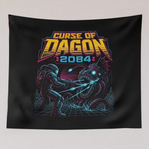 Item preview, H.P. Lovecraft Curse of Dagon 2084 Arcade Battle designed and sold by Fenay Designs.