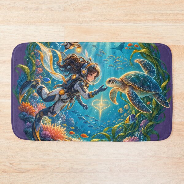 Item preview, Ocean of Kindness Sea Turtle Fantasy Art designed and sold by ADEL MASSRY (AM)©.