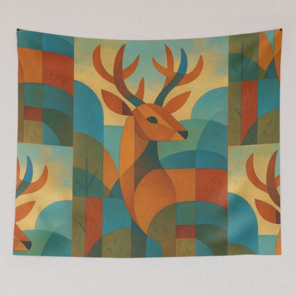 Item preview, Deer illustration – Majestic Stag in the Forest designed and sold by GalleryKauffeld.
