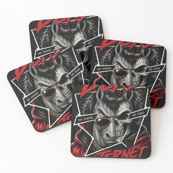 Item preview, Mighty Horse Dead Internet Skull Art designed and sold by Jenbaido.