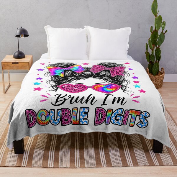 Item preview, Bruh I'M Double Digits 10Th Birthday Girl 10 Year Old Bday designed and sold by Krwasatoune.