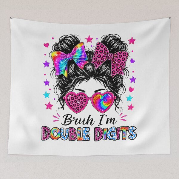 Item preview, Bruh I'M Double Digits 10Th Birthday Girl 10 Year Old Bday designed and sold by Krwasatoune.