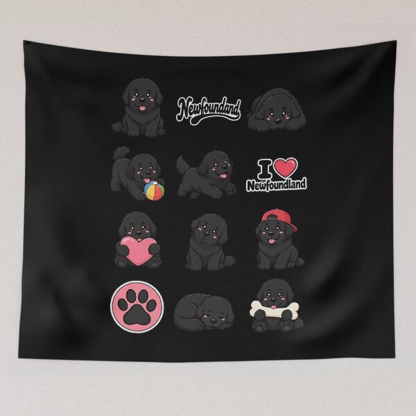 Item preview, Cute Newfoundland stickers and apparel design designed and sold by rafaeltto.