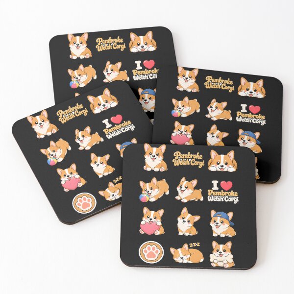 Item preview, Cute Pembroke Welsh Corgi stickers and apparel design designed and sold by rafaeltto.
