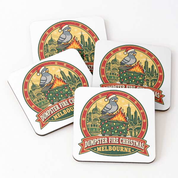 Item preview, Dumpster Fire Christmas Melbourne Shirt – Funny Pigeon Tram Holiday Design designed and sold by Globalcitytees.