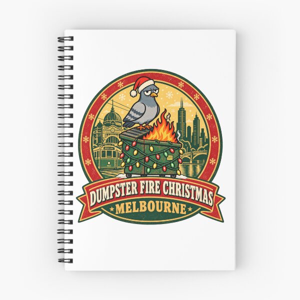 Item preview, Dumpster Fire Christmas Melbourne Shirt – Funny Pigeon Tram Holiday Design designed and sold by Globalcitytees.