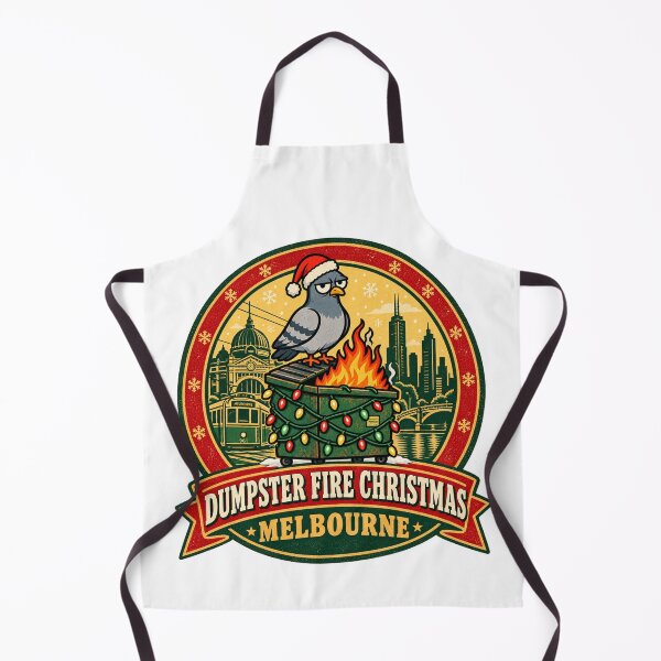 Item preview, Dumpster Fire Christmas Melbourne Shirt – Funny Pigeon Tram Holiday Design designed and sold by Globalcitytees.