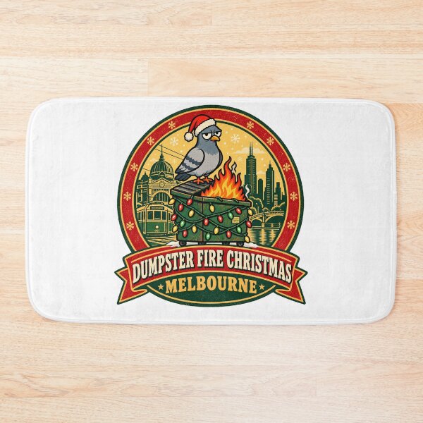 Item preview, Dumpster Fire Christmas Melbourne Shirt – Funny Pigeon Tram Holiday Design designed and sold by Globalcitytees.