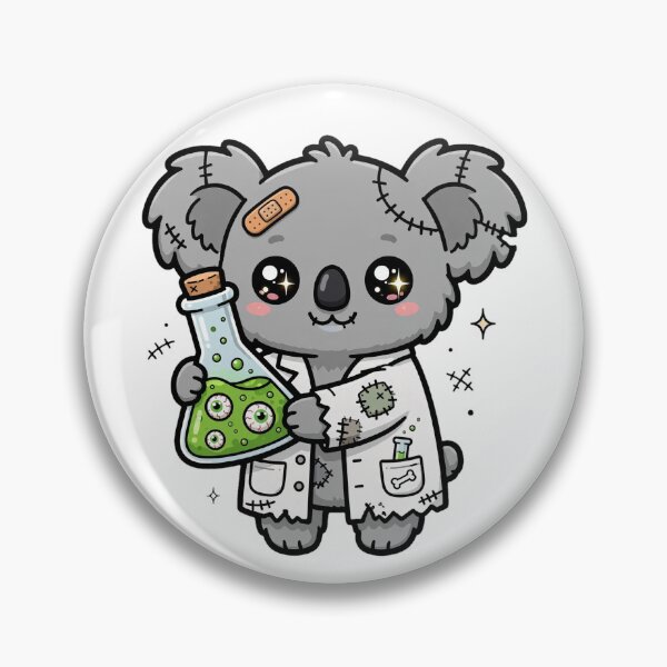 Item preview, Halloween Zombie Koala Eyeball Potion Scientist designed and sold by Wildlife-Walk.