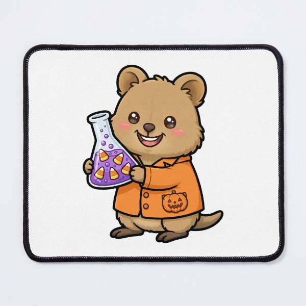Item preview, Halloween Candy Corn Quokka Potion Scientist designed and sold by Wildlife-Walk.
