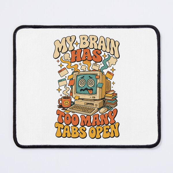 Item preview, My Brain Has Too Many Tabs Open Funny Vintage Computer designed and sold by ZAKE-store.