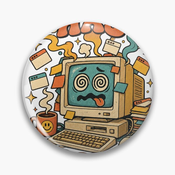 Item preview, My Brain Has Too Many Tabs Open Funny Vintage Computer designed and sold by ZAKE-store.