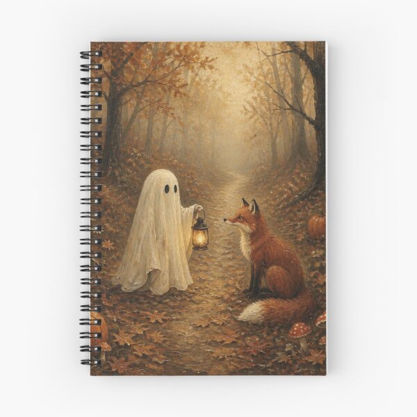 Item preview, Whimsical Sheet Ghost Red Fox Halloween Autumn Woodland designed and sold by GrinGalore.