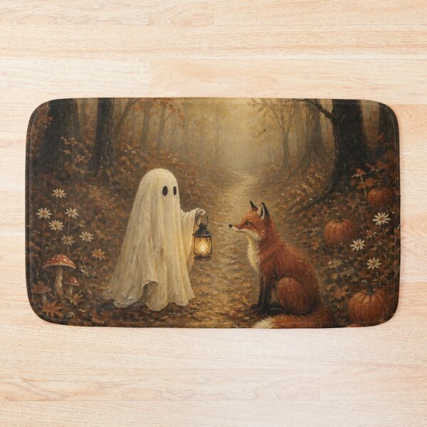 Item preview, Whimsical Sheet Ghost Red Fox Halloween Autumn Woodland designed and sold by GrinGalore.