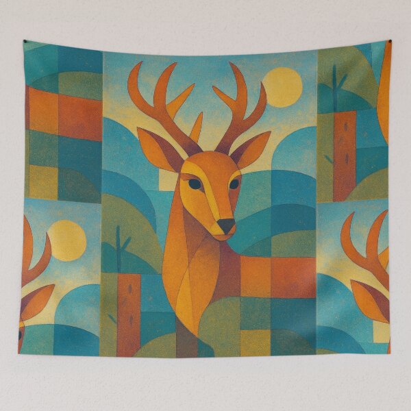 Item preview, Deer illustration – Majestic Stag in the Forest designed and sold by GalleryKauffeld.