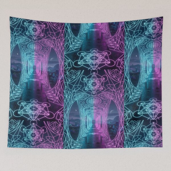 Item preview, Glowing Neon Dual Tone Sacred Geometry Corridor | Monkeybusiness designed and sold by monkeybusiness.pt.