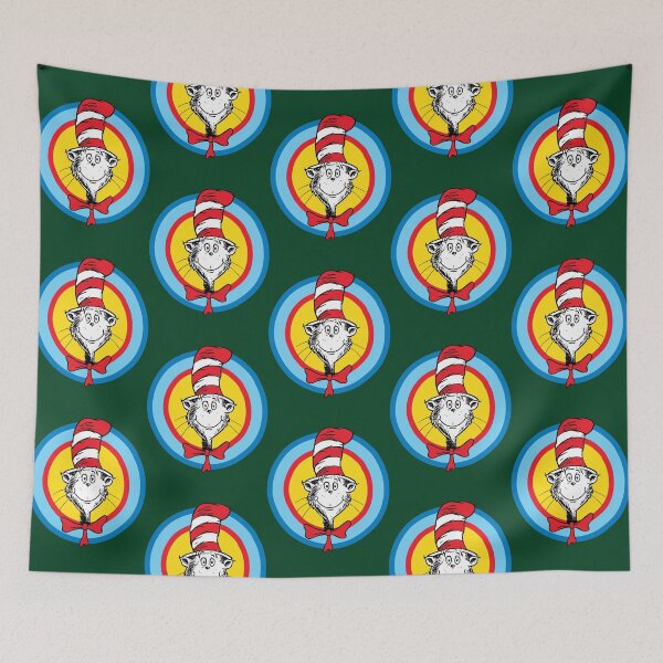 Item preview, Striped Hat Cat Circle Frame designed and sold by toryshrops.