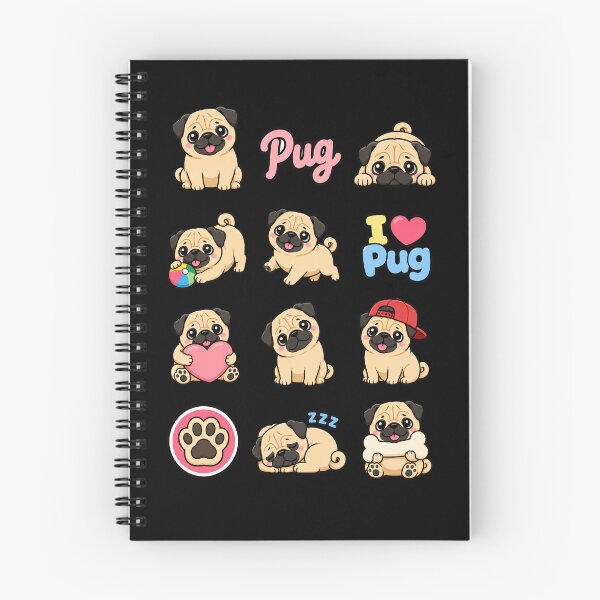 Item preview, Cute Pug stickers and apparel design designed and sold by rafaeltto.