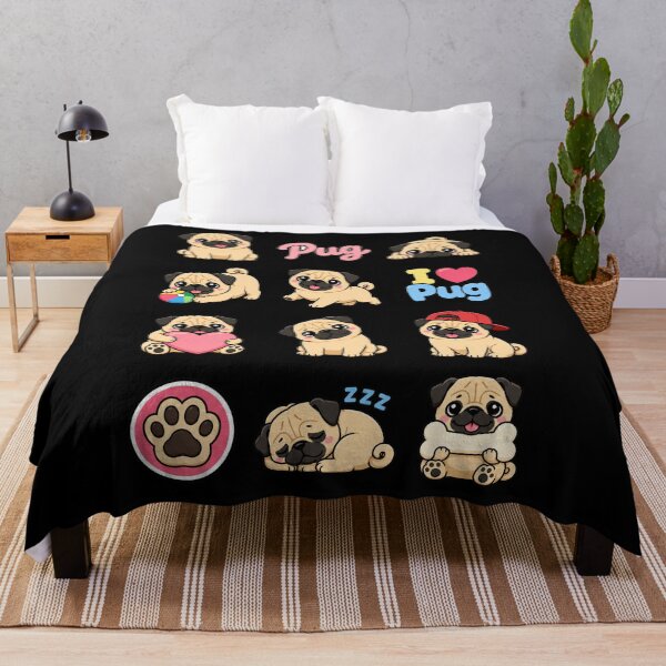 Item preview, Cute Pug stickers and apparel design designed and sold by rafaeltto.