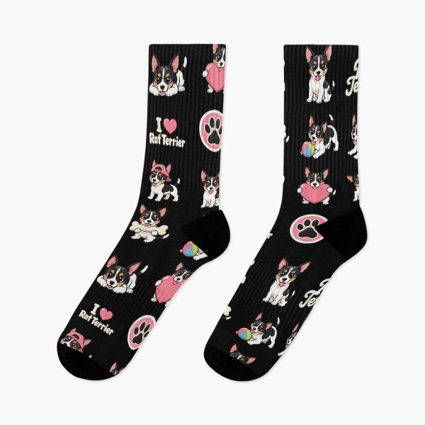 Item preview, Cute Rat Terrier stickers and apparel design designed and sold by rafaeltto.