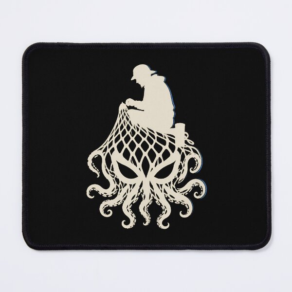 Item preview, H.P. Lovecraft Fisherman Cthulhu Net Silhouette designed and sold by Fenay Designs.