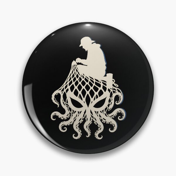Item preview, H.P. Lovecraft Fisherman Cthulhu Net Silhouette designed and sold by Fenay Designs.