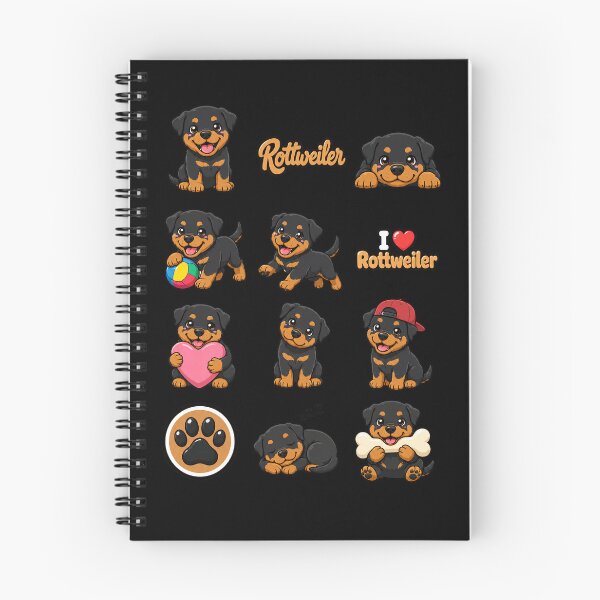 Item preview, Cute Rottweiler stickers and apparel design designed and sold by rafaeltto.