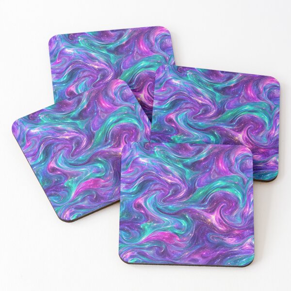 Item preview, Cosmic Galaxy Swirl – Purple Turquoise Nebula Art designed and sold by HiPatti.