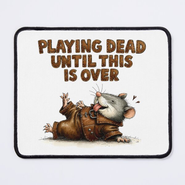 Item preview, Playing Dead Until This Is Over – Funny Opossum Design designed and sold by MaciejRudzinsky.