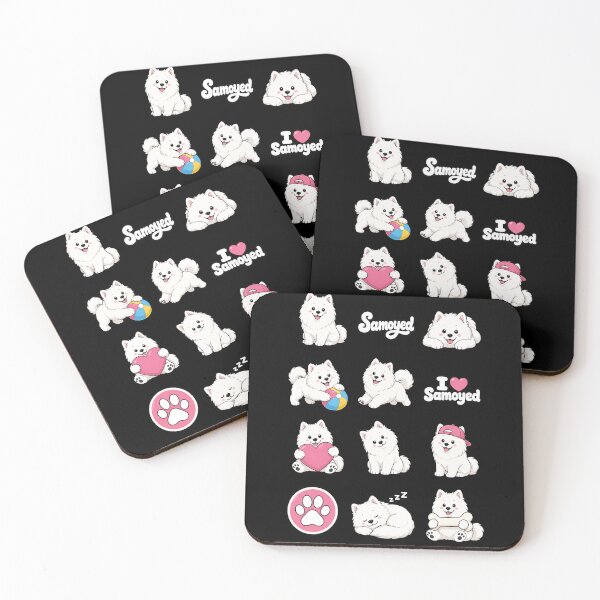 Item preview, Cute Samoyed stickers and apparel design designed and sold by rafaeltto.