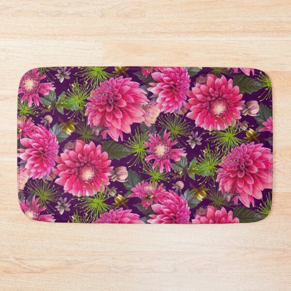 Item preview, Dahlias and Papyrus on Purple 400044 designed and sold by Art in My Loft.