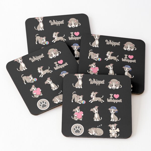 Item preview, Cute Whippet stickers and apparel design designed and sold by rafaeltto.