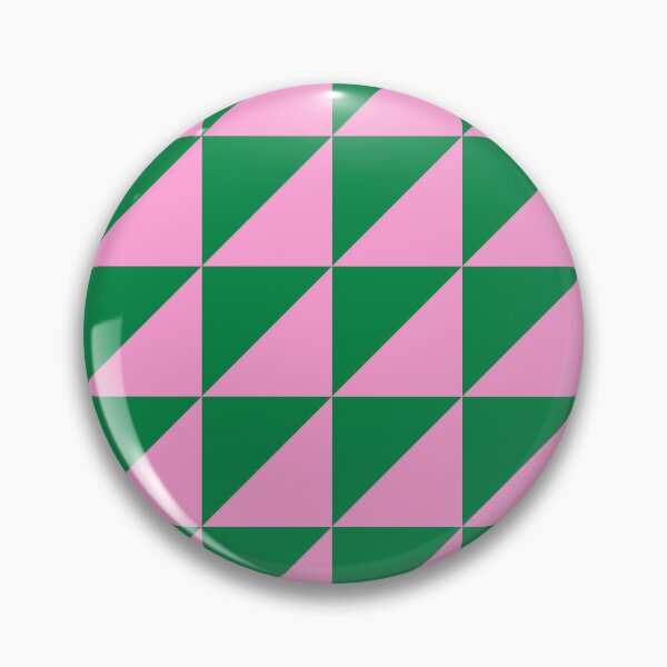 Item preview, Bright Pink and Green Geometric Pattern Grid in Triangles designed and sold by OneThreeSix.